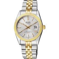 Gevril Men's West Village 48905 Automatic Sellita SW200 Silver Sunray Dial IPYG Stainless Steel Watch in Gold