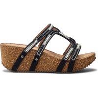 b.soleful Women's 'Sorrel' Alcantara Sandals in Black | Size: 2