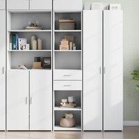 Berkfield Home Highboard White 45x42.5x185 cm Engineered Wood