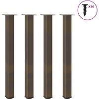 Berkfield Home Coffee Table Legs 4 pcs Natural Steel 90-92 cm Steel in Brown
