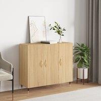Berkfield Home Sideboard Sonoma Oak 90x34x80 cm Engineered Wood in Brown | Size: 90 x 34 x 80 cm