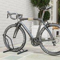 SPORTNOW Bike Stand Bicycle Storage Rack for Indoor Garages Flat Use in Black