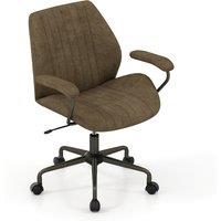 Gymax Suede Executive Office Chair Ergonomic Swivel Computer Desk Chair in Olive