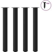 Berkfield Home Coffee Table Legs 4 pcs Black 100-102 cm Steel