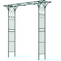 Gymax 205cm Garden Arbor Metal Archway for Climbing Plants Garden Decor in Green