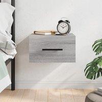Berkfield Home Wall-mounted Bedside Cabinet Grey Sonoma 35x35x20 cm | Size: 35 x 35 x 20 cm
