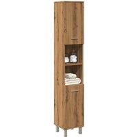 Berkfield Home Bathroom Cabinet Artisan Oak 30x30x179 cm Engineered Wood in Brown | Size: 30 x 30 x 179 cm