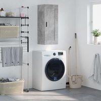 Wall Mounted Cabinet Concrete Grey 34.5x34x90 cm Engineered Wood