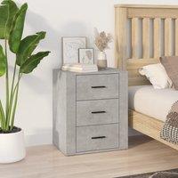 Berkfield Home Bedside Cabinet Concrete Grey 50x36x60 cm Engineered Wood | Size: 50 x 36 x 60 cm