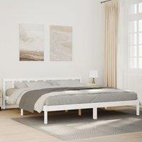 Berkfield Home Extra Long Bed Frame without Mattress White 200x210 cm Solid Wood Pine