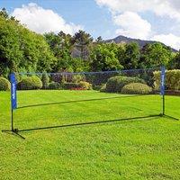 SPORTNOW 4m Badminton Net, Adjustable Sports Net for Tennis, Volleybal, Blue
