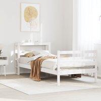 Berkfield Home Bed Frame without Mattress White 90x190 cm Single Solid Wood Pine