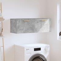 Wall Cabinet Concrete Grey 100x36.5x35 cm Engineered Wood