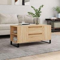 Berkfield Home Coffee Table Sonoma Oak 102x44.5x50 cm Engineered Wood in Brown