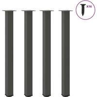 Berkfield Home Coffee Table Legs 4 pcs Anthracite 110-112 cm Steel in Black