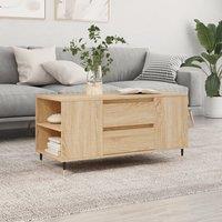 Berkfield Home Coffee Table Sonoma Oak 102x44.5x50 cm Engineered Wood in Brown