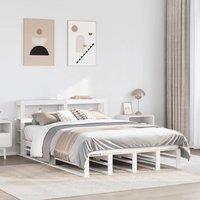 Berkfield Home Bed Frame without Mattress White 120x200 cm Solid Wood Pine | Size: Small Double