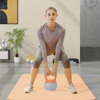 SPORTNOW 10KG Kettlebell w/ Soft Body & Non-Slip Handle in Orange