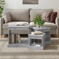 Berkfield Home Nesting Tables 3 pcs Concrete Grey Engineered Wood