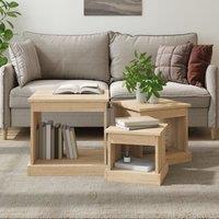 Berkfield Home Nesting Tables 3 pcs Sonoma Oak Engineered Wood in Brown