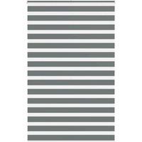 Berkfield Home Zebra Blind Dark Grey 140x230 cm Fabric Width 135.9 cm Polyester