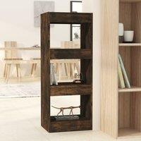 Berkfield Home Book Cabinet/Room Divider Smoked Oak 40x30x103 cm Engineered Wood in Brown | Size: 40 x 30 x 103 cm