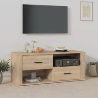 Berkfield Home TV Cabinet Sonoma Oak 100x35x40 cm Engineered Wood in Brown | Size: 100 x 35 x 40 cm