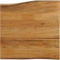 Table Top 80x80x3.8 cm Live Edge Solid Wood Mango