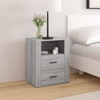Berkfield Home Bedside Cabinet Grey Sonoma 50x36x60 cm Engineered Wood | Size: 50 x 36 x 60 cm