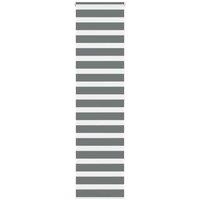Berkfield Home Zebra Blind Dark Grey 55x200 cm Fabric Width 50.9 cm Polyester