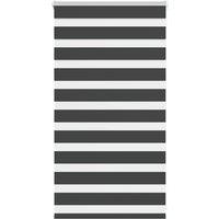 Berkfield Home Zebra Blind Black 90x100 cm Fabric Width 85.9 cm Polyester