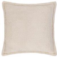 Furn Kallu Reversible Faux Fur Cushion in Natural | Size: 45 cm x 45 cm