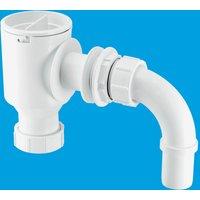 McAlpine R45 1.5" Complete Screened Tank Overflow Connector in White