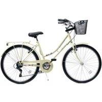 Aurai Women's Trekker Heritage Bike, 26 Wheel, 6 Speed - Cream | Size: 26 inches