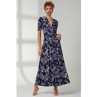 Jolie Moi Women's Pleated Jersey Maxi Dress in Navy | Size: 8