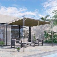 OUTSUNNY 2.55x2.5 m Pergola Cover Replacement for 3x3 m Frame in Brown