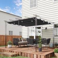 OUTSUNNY 2.55x2.5 m Pergola Cover Replacement for 3x3 m Frame in Dark Grey