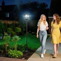 OUTSUNNY Outdoor 1.6m Garden Solar Light Post Lamp IP44 Energy Efficient Optical, Black