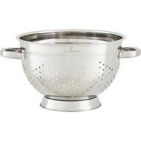 Orsina Farmhouse Mirror Finish Stainless Steel Colander in Silver