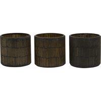 Orsina Gaia Set Of 3 Mosaic Tealight Holders in Gold