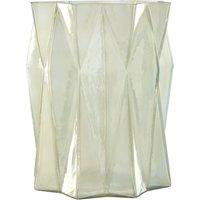 Orsina Rambia Large Irridescent Glass Candle Holder in Silver