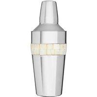 Orsina Silver Cocktail Shaker With Mother Of Pearl Inlay