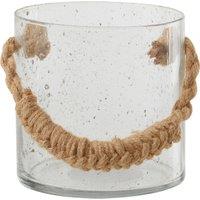 Orsina Kuta Natural Rope Small Lantern in Clear