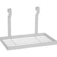 Orsina Sorello White Iron Single Shelf Storage Rack