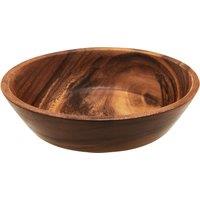 Orsina Large Round Bowl, Handcrafted Wooden Salad & Snack Bowl with Tapered Sides, Rustic Acacia Wood Serving Dish in Brown