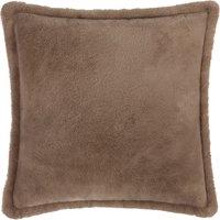 Furn Kallu Reversible Faux Fur Cushion in Brown | Size: 55 cm x 55 cm