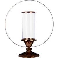 Orsina South Large Metal Candle Holder, Brass Finished Candle Stand, Boutique-Style Candelabra, Ideal For Home Decor in Brown