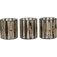 Orsina Gaia Set Of 3 Tealight Holders in Silver