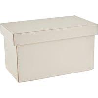 Orsina Elegant Cream Faux Leather CD Storage Box, Versatile Faux Leather Box, Lightweight CD Storage Container