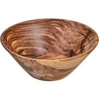 Orsina Rosi Large Round Sheesham Wood Tapered Salad Bowl in Brown